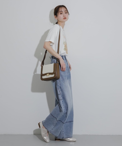SENSE OF PLACE by URBAN RESEARCH（センスオブプレイスバイアーバンリサーチ）の「バイカラーショルダーバッグ（ショルダーバッグ・レディース・ブラック/ライトブラウン・ONE）」の20枚目の写真