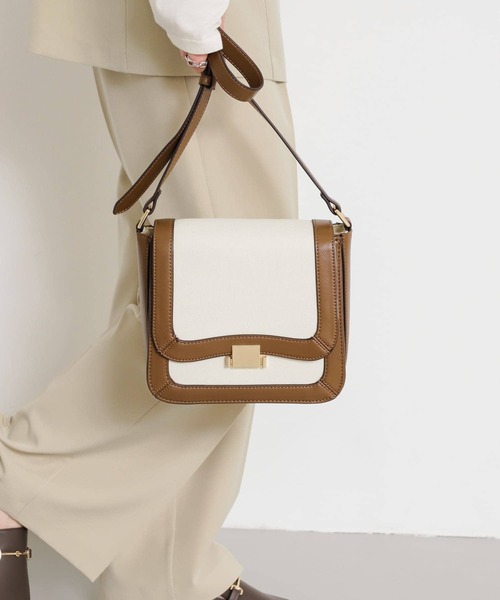 SENSE OF PLACE by URBAN RESEARCH（センスオブプレイスバイアーバンリサーチ）の「バイカラーショルダーバッグ（ショルダーバッグ・レディース・ブラック/ライトブラウン・ONE）」の21枚目の写真