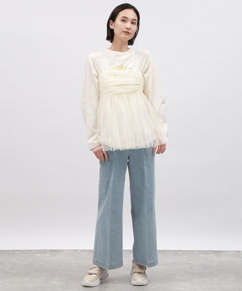 LAKOLE（ラコレ）の「アーチロゴプリント長袖 / 112097（Tシャツ/カットソー・レディース・ブラック/チャコールグレー/オフホワイト・MEDIUM/SMALL）」の4枚目の写真