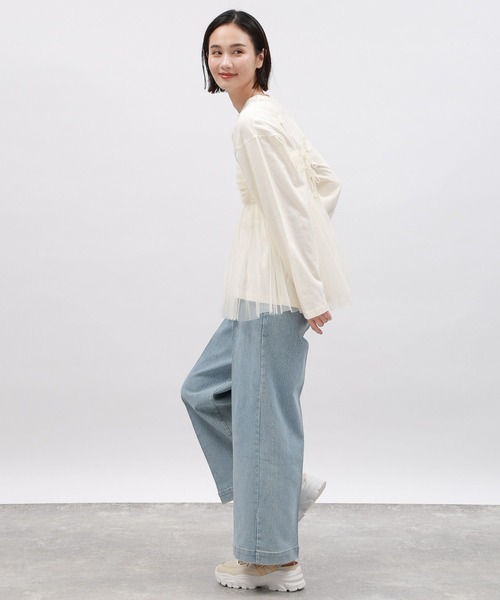 LAKOLE（ラコレ）の「アーチロゴプリント長袖 / 112097（Tシャツ/カットソー・レディース・ブラック/チャコールグレー/オフホワイト・MEDIUM/SMALL）」の5枚目の写真