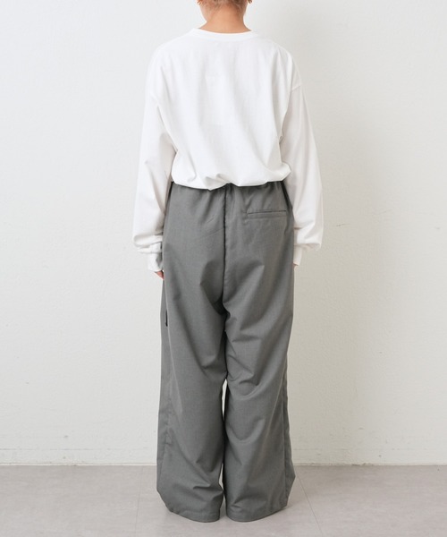 CIAOPANIC TYPY(チャオパニックティピー)の「【UNISEX】サイドベルト付きルーズシルエットスラックス(スラックス・メンズ・グレー/ブラック・LARGE/MEDIUM)」の11枚目の写真