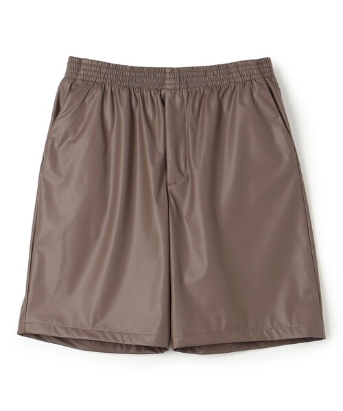 UNFILO(アンフィーロ)の「レザーライク ショートパンツ(その他パンツ・メンズ・ブラウン系/ブラック系・X-LARGE/SMALL/MEDIUM/LARGE)」の1枚目の写真
