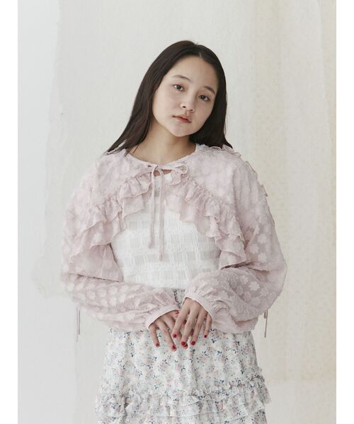 merry jenny（メリージェニー）の「ribbonシアーチェックtee（Tシャツ/カットソー・レディース・ブラック/オフホワイト・FREE）」の16枚目の写真