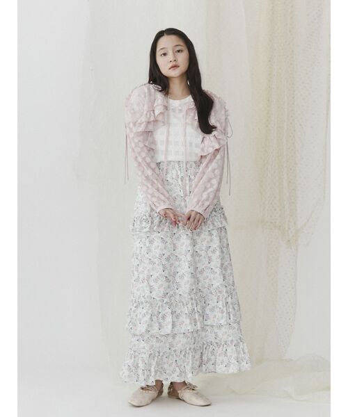 merry jenny（メリージェニー）の「ribbonシアーチェックtee（Tシャツ/カットソー・レディース・ブラック/オフホワイト・FREE）」の10枚目の写真