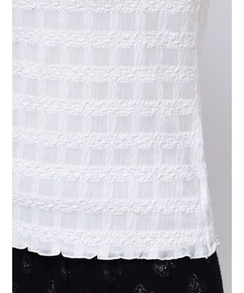 merry jenny（メリージェニー）の「ribbonシアーチェックtee（Tシャツ/カットソー・レディース・ブラック/オフホワイト・FREE）」の9枚目の写真