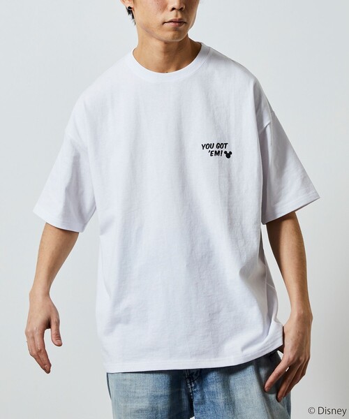 FREAK'S STORE（フリークスストア）の「限定展開/DISNEY ディズニー/別注 ビッグシルエット バックプリント クルーネックTシャツ/BEST BUDDIES（Tシャツ/カットソー・メンズ・アッシュグレー/ホワイト/ピンク/ネイビー/ブラック・SMALL/LARGE/MEDIUM）」の19枚目の写真