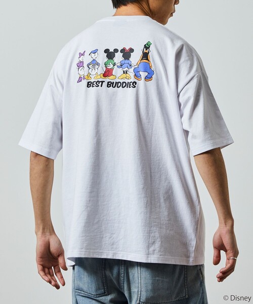FREAK'S STORE（フリークスストア）の「限定展開/DISNEY ディズニー/別注 ビッグシルエット バックプリント クルーネックTシャツ/BEST BUDDIES（Tシャツ/カットソー・メンズ・アッシュグレー/ホワイト/ピンク/ネイビー/ブラック・SMALL/LARGE/MEDIUM）」の21枚目の写真