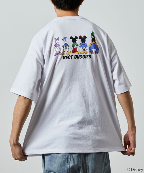 FREAK'S STORE（フリークスストア）の「限定展開/DISNEY ディズニー/別注 ビッグシルエット バックプリント クルーネックTシャツ/BEST BUDDIES（Tシャツ/カットソー・メンズ・アッシュグレー/ホワイト/ピンク/ネイビー/ブラック・SMALL/LARGE/MEDIUM）」の22枚目の写真