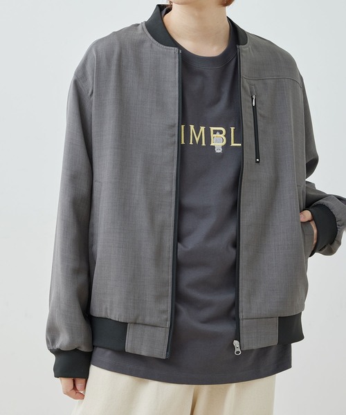 JUNRED（ジュンレッド）の「j.n.r.d / メランジMA1ブルゾン（MA-1・メンズ・ベージュ/ネイビー/グレー・L/LL/M）」の6枚目の写真