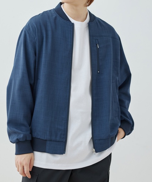 JUNRED（ジュンレッド）の「j.n.r.d / メランジMA1ブルゾン（MA-1・メンズ・ベージュ/ネイビー/グレー・L/LL/M）」の9枚目の写真