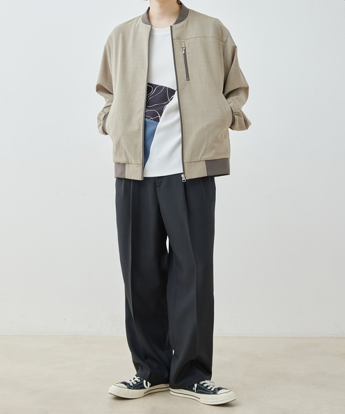 JUNRED（ジュンレッド）の「j.n.r.d / メランジMA1ブルゾン（MA-1・メンズ・ベージュ/ネイビー/グレー・L/LL/M）」の19枚目の写真