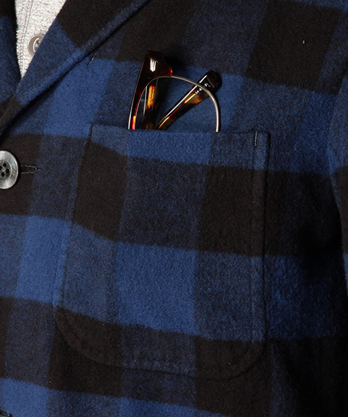 期間限定SALE⭐️Ernesto×BEAMS ネイビー チェックジャケット BEAMS（ビームス）の「◇BEAMS / ブロック ネル チェック 3B