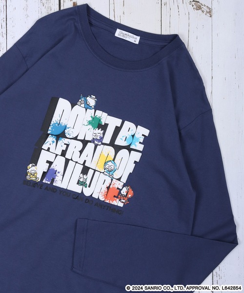 sanrio(サンリオ)の「sanrio characters はぴだんぶい 長袖Tシャツ(Tシャツ/カットソー・メンズ・杢グレー/ブラック/レッド/ネイビー/オートミール・M/L/LL)」の4枚目の写真