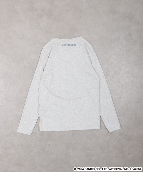 sanrio(サンリオ)の「sanrio characters はぴだんぶい 長袖Tシャツ(Tシャツ/カットソー・メンズ・杢グレー/ブラック/レッド/ネイビー/オートミール・M/L/LL)」の9枚目の写真