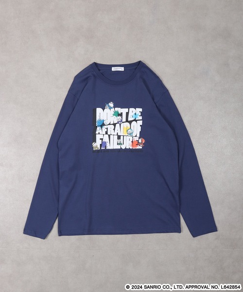 sanrio(サンリオ)の「sanrio characters はぴだんぶい 長袖Tシャツ(Tシャツ/カットソー・メンズ・杢グレー/ブラック/レッド/ネイビー/オートミール・M/L/LL)」の15枚目の写真