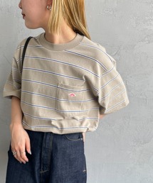 [DANTON/ダントン] ワンポイントロゴ ボーダーポケットTシャツ