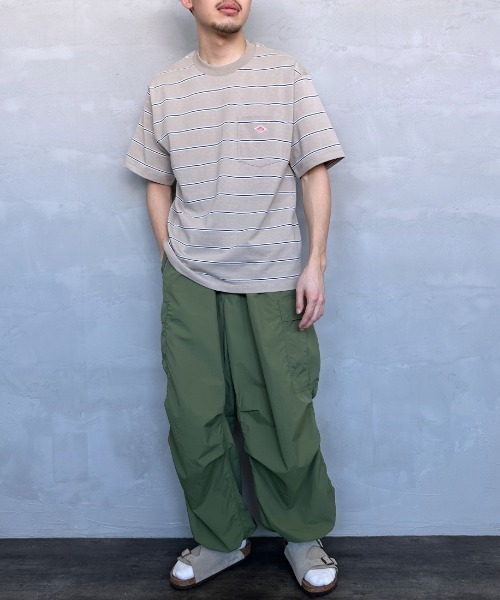 DANTON（ダントン）の「[DANTON/ダントン] ワンポイントロゴ ボーダーポケットTシャツ（Tシャツ/カットソー・レディース・ブラック/グレー/ベージュ/ネイビー・M/L/XL/S/XXL）」の9枚目の写真