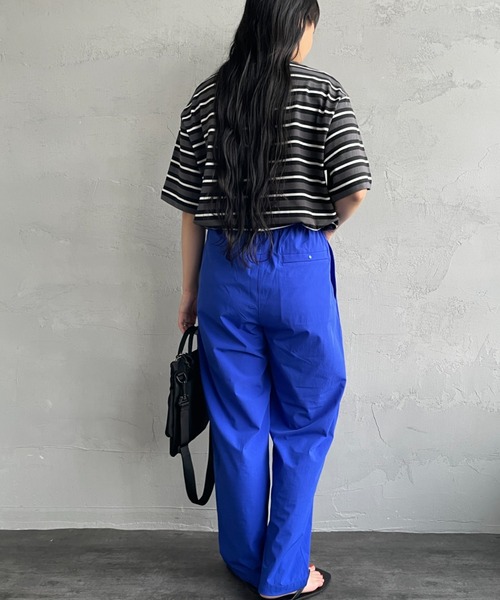 DANTON（ダントン）の「[DANTON/ダントン] ワンポイントロゴ ボーダーポケットTシャツ（Tシャツ/カットソー・レディース・ブラック/グレー/ベージュ/ネイビー・M/L/XL/S/XXL）」の16枚目の写真