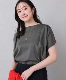 ◆【コットン100/8色展開】肩タックプルオーバー