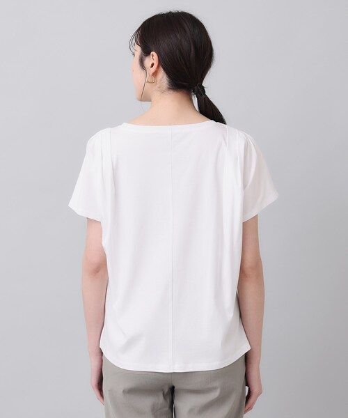 UNTITLED（アンタイトル）の「◆【コットン100／8色展開】肩タックプルオーバー（Tシャツ/カットソー・レディース・チャコールグレー/ブラック/ピンク/ライトイエロー系/グリーン系/ライトグレー系9/ホワイト/パープル・48/44/04/02/00）」の13枚目の写真