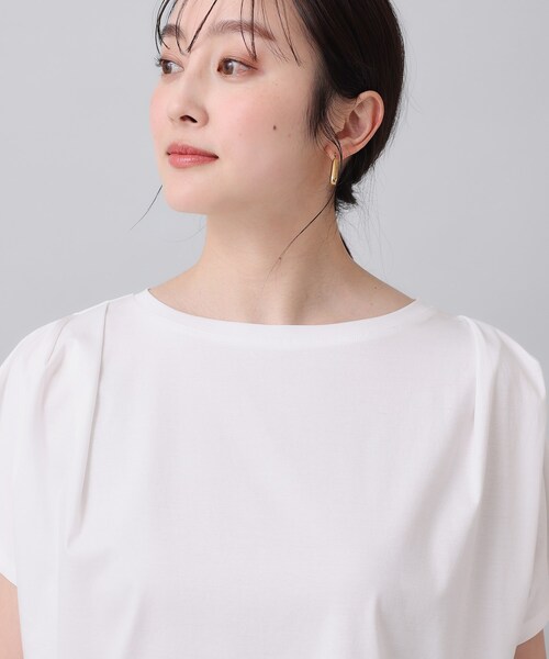 UNTITLED（アンタイトル）の「◆【コットン100／8色展開】肩タックプルオーバー（Tシャツ/カットソー・レディース・チャコールグレー/ブラック/ピンク/ライトイエロー系/グリーン系/ライトグレー系9/ホワイト/パープル・48/44/04/02/00）」の14枚目の写真