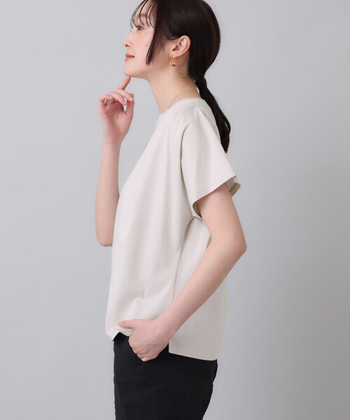 UNTITLED（アンタイトル）の「◆【コットン100／8色展開】肩タックプルオーバー（Tシャツ/カットソー・レディース・チャコールグレー/ブラック/ピンク/ライトイエロー系/グリーン系/ライトグレー系9/ホワイト/パープル・48/44/04/02/00）」の17枚目の写真