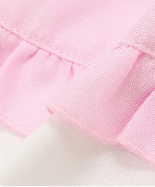 ウサギマスコットつきエプロンスカート＆半袖ロンパースセット