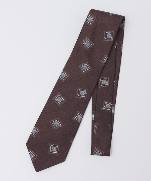 【セール】SHIPS: LUXURY シルク プリント スクエア コモン ネクタイ（ネクタイ）｜SHIPS（シップス）