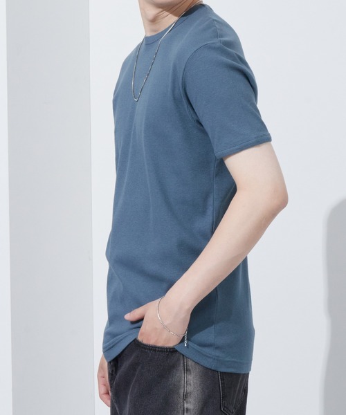 Anchor Smith(アンカー スミス)の「リラックステレコリブクルーネック半袖カットソー(Tシャツ/カットソー・メンズ・ブラック/レッド/ブルーグレー/グレー/カーキ/チャコール/ホワイト・LL/L/M)」の17枚目の写真