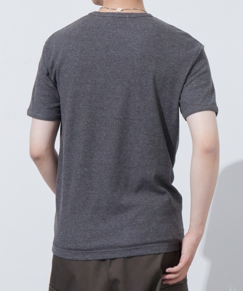 Anchor Smith(アンカー スミス)の「リラックステレコリブクルーネック半袖カットソー(Tシャツ/カットソー・メンズ・ブラック/レッド/ブルーグレー/グレー/カーキ/チャコール/ホワイト・LL/L/M)」の21枚目の写真