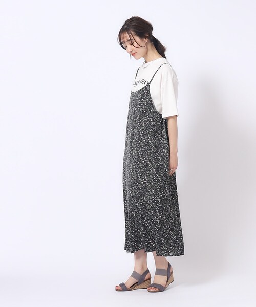 SHOO・LA・RUE（シューラルー）の「◆サテンプリントキャミワンピース（ワンピース・レディース・ブルー系その他2/ブラック系/ライトグレー系・02/03/04）」の8枚目の写真