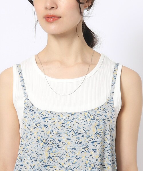 SHOO・LA・RUE（シューラルー）の「◆サテンプリントキャミワンピース（ワンピース・レディース・ブルー系その他2/ブラック系/ライトグレー系・02/03/04）」の12枚目の写真