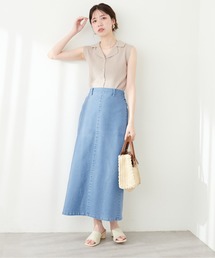 スーパーストレッチスリット付スカート