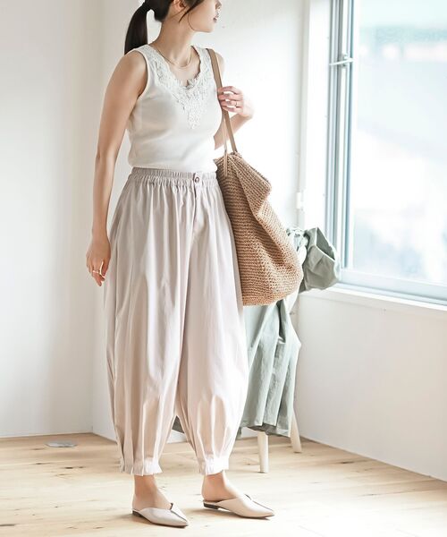 rps（アールピーエス）の「前後着用モチーフレーステレコタンクトップ（タンクトップ・レディース・オフホワイト/グレイッシュベージュ/ブラック・L/M）」の7枚目の写真