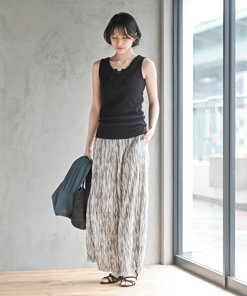 rps（アールピーエス）の「前後着用モチーフレーステレコタンクトップ（タンクトップ・レディース・オフホワイト/グレイッシュベージュ/ブラック・L/M）」の19枚目の写真