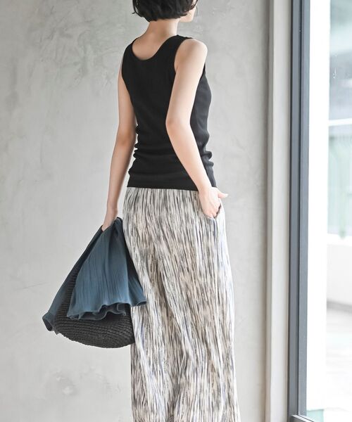 rps（アールピーエス）の「前後着用モチーフレーステレコタンクトップ（タンクトップ・レディース・オフホワイト/グレイッシュベージュ/ブラック・L/M）」の21枚目の写真