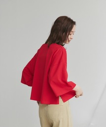 ワイドシルエット ショート丈Tシャツ
