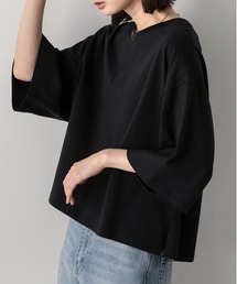 ワイドシルエット ショート丈Tシャツ