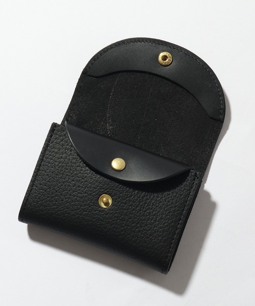 UNIVERSAL OVERALL（ユニバーサルオーバーオール）の「【UNIVERSAL OVERALL/ユニバーサルオーバーオール】シボレザーダブルフラップウォレット/ミニウォレット（財布・メンズ・ベージュ/オレンジ/グリーン/ブラック・FREE）」の6枚目の写真