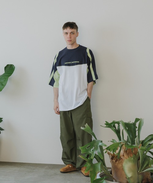 Tシャツ・カットソー YESEYESEE Cover Stitch Tee Black yeseyesee/イエスアイシー Cover Stitch Tee ビックシルエット