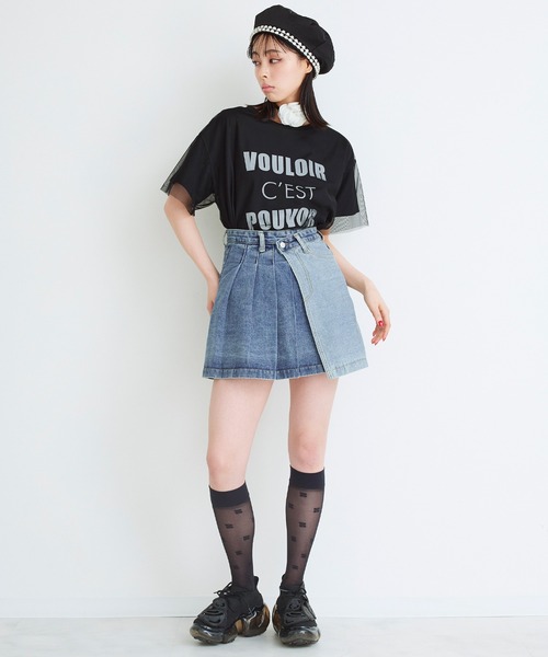 Narcissus（ナルシス）の「【Narcissus】バイカラーデニムスカート（デニムスカート・レディース・その他・FREE）」の2枚目の写真