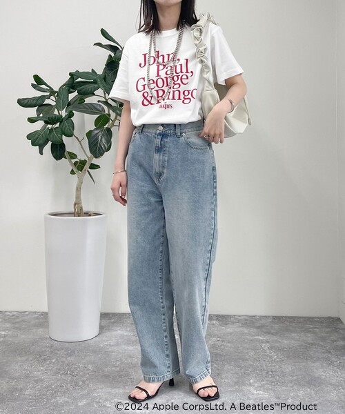GOOD ROCK SPEED(グッドロックスピード)の「【GOOD ROCK SPEED/グッドロックスピード】THE BEATLES 半袖Tシャツ(Tシャツ/カットソー・レディース・サックスブルー/オフホワイト・FREE)」の18枚目の写真