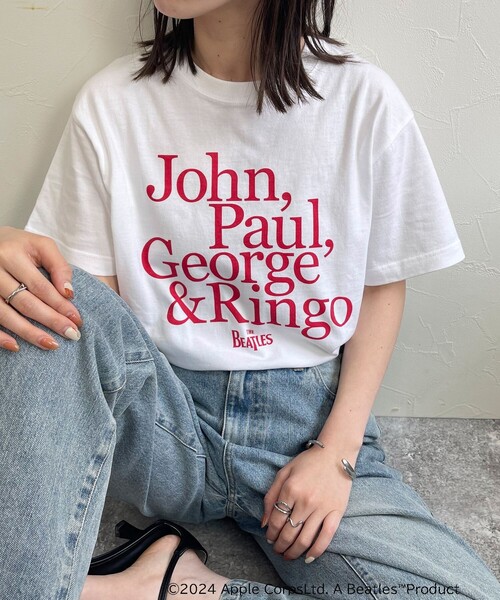 GOOD ROCK SPEED(グッドロックスピード)の「【GOOD ROCK SPEED/グッドロックスピード】THE BEATLES 半袖Tシャツ(Tシャツ/カットソー・レディース・サックスブルー/オフホワイト・FREE)」の22枚目の写真