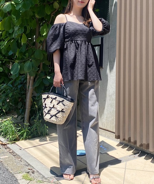 NOMAE ノーマエ デニムオフショルシャツチュニック ワンピース NOMAE（ノーマエ）の「デニムオフショルシャツチュニック