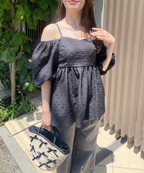 NOMAE ノーマエ デニムオフショルシャツチュニック ワンピース NOMAE（ノーマエ）の「デニムオフショルシャツチュニック