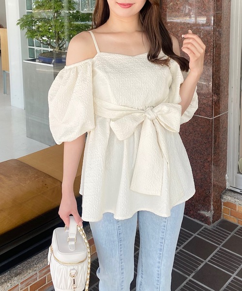 NOMAE（ノーマエ）の「キャミオフショルチュニック（シャツ