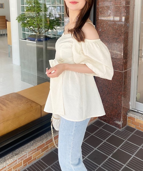 NOMAE（ノーマエ）の「キャミオフショルチュニック（シャツ