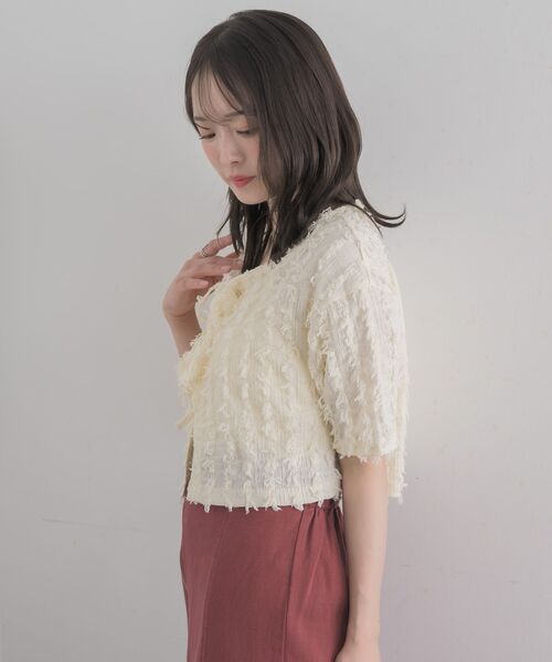 RETRO GIRL(レトロガール)の「フリンジCTSET(Tシャツ/カットソー・レディース・オフホワイト/ブルー/ベージュ・FREE)」の15枚目の写真