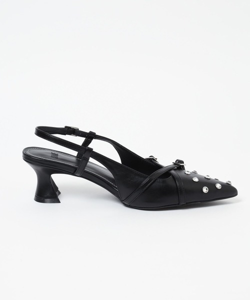 HARE ビジューベルトパンプス ブラック HARE（ハレ）の「ビジューベルトパンプス（）」 - WEAR