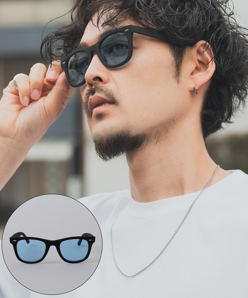 SIDEWAY STANCE(サイドウェイスタンス)の「【SIDEWAY STANCE】ウェリントンサングラス(サングラス・メンズ・ブルー/スモーク/ライトブラウン・FREE)」の3枚目の写真